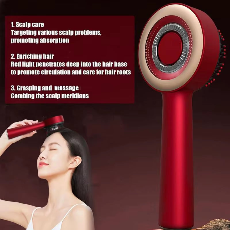 2 in 1 Hair Scalp Oil Applicator Electric Hair Scalp Massage Comb Scalp Massaging Brush for Stimulates Hair Growth and anti Loss